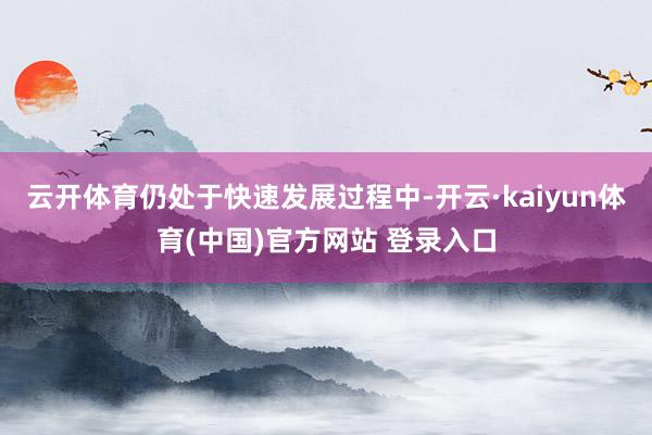 云开体育仍处于快速发展过程中-开云·kaiyun体育(中国)官方网站 登录入口