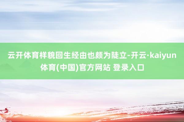 云开体育样貌回生经由也颇为陡立-开云·kaiyun体育(中国)官方网站 登录入口
