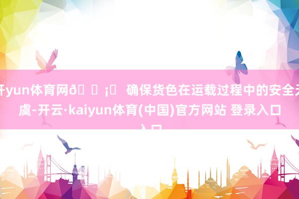 开yun体育网🛡️ 确保货色在运载过程中的安全无虞-开云·kaiyun体育(中国)官方网站 登录入口
