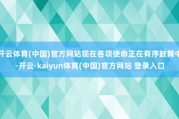 开云体育(中国)官方网站现在各项使命正在有序鼓舞中-开云·kaiyun体育(中国)官方网站 登录入口